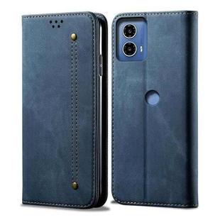 For Motorola Moto G04 / G24 Denim Texture Flip Leather Phone Case(Blue)