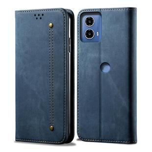 For Motorola Edge 50 Fusion Denim Texture Flip Leather Phone Case(Blue)