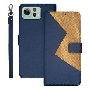 For Asus Zenfone 12 Ultra idewei Two-color Splicing Leather Phone Case(Blue)
