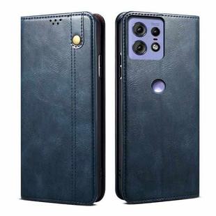 For Motorola Edge 50 Pro 5G Oil Wax Crazy Horse Texture Leather Phone Case(Blue)