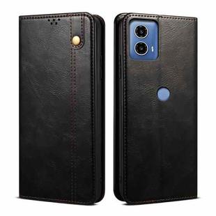 For Motorola Moto G24 Power Oil Wax Crazy Horse Texture Leather Phone Case(Black)