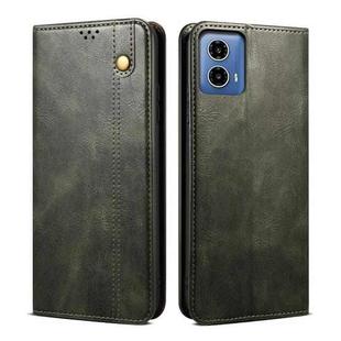 For Motorola Moto G85 Oil Wax Crazy Horse Texture Leather Phone Case(Green)
