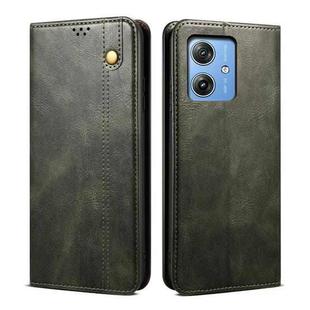 For Motorola Moto G54 5G Global Oil Wax Crazy Horse Texture Leather Phone Case(Green)