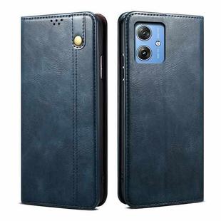 For Motorola Moto G54 Power 5G Oil Wax Crazy Horse Texture Leather Phone Case(Blue)