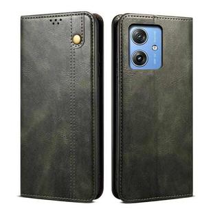 For Motorola Moto G64 5G Global Oil Wax Crazy Horse Texture Leather Phone Case(Green)