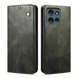 For Motorola Moto G75 5G Oil Wax Crazy Horse Texture Leather Phone Case(Green)