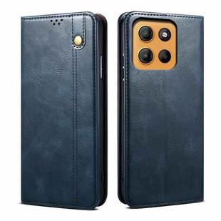 For Motorola Moto G15 Oil Wax Crazy Horse Texture Leather Phone Case(Blue)