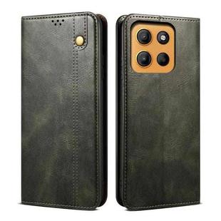 For Motorola Moto G15 Oil Wax Crazy Horse Texture Leather Phone Case(Green)