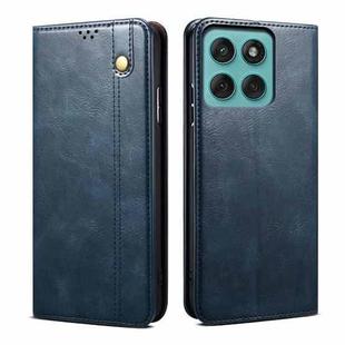 For Motorola Edge 60 Oil Wax Crazy Horse Texture Leather Phone Case(Blue)