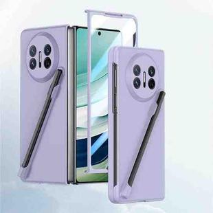 For Huawei Mate X5 Integrated Skin Feel PC Phone Case with Pen / Pen Box(Purple)