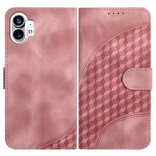 For Nothing Phone 1 YX0060 Elephant Head Embossed Phone Leather Case with Lanyard(Pink)