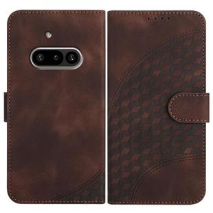For Nothing Phone 3a Elephant Head Embossed Phone Leather Case with Lanyard(Coffee)