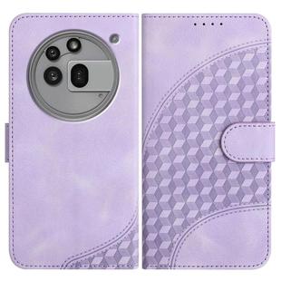 For Nothing Phone 3a Pro Elephant Head Embossed Phone Leather Case with Lanyard(Light Purple)
