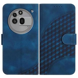 For Nothing Phone 3a Pro Elephant Head Embossed Phone Leather Case with Lanyard(Royal Blue)