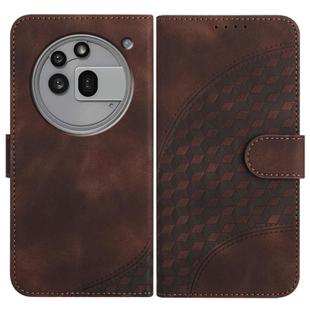 For Nothing Phone 3a Pro Elephant Head Embossed Phone Leather Case with Lanyard(Coffee)