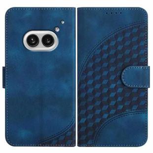 For Nothing Phone 2a Elephant Head Embossed Phone Leather Case with Lanyard(Royal Blue)