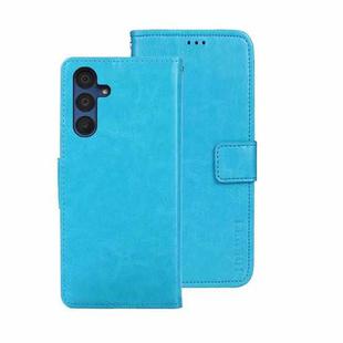 For Samsung Galaxy A15 5G idewei Crazy Horse Texture Leather Phone Case(Sky Blue)