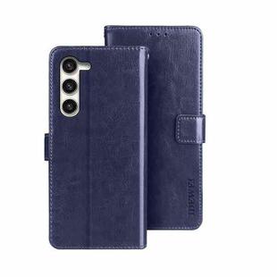 For Samsung Galaxy S24 5G idewei Crazy Horse Texture Leather Phone Case(Blue)