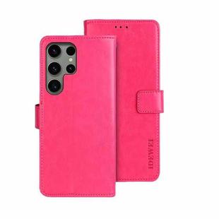 For Samsung Galaxy S24 Ultra 5G idewei Crazy Horse Texture Leather Phone Case(Rose Red)