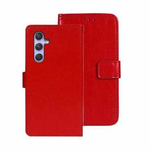 For Samsung Galaxy A55 5G idewei Crazy Horse Texture Leather Phone Case(Red)