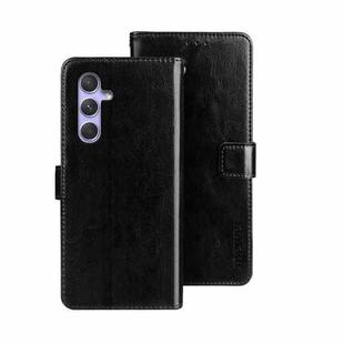 For Samsung Galaxy A55 5G idewei Crazy Horse Texture Leather Phone Case(Black)