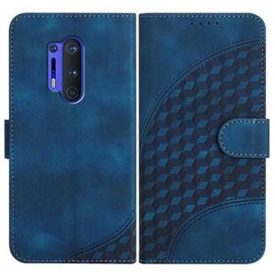 For OnePlus 8 Pro YX0060 Elephant Head Embossed Phone Leather Case with Lanyard(Royal Blue)