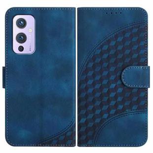 For OnePlus 9 YX0060 Elephant Head Embossed Phone Leather Case with Lanyard(Royal Blue)