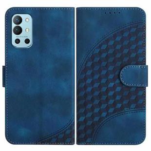 For OnePlus 9R 5G YX0060 Elephant Head Embossed Phone Leather Case with Lanyard(Royal Blue)