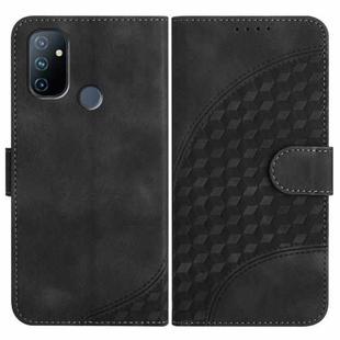 For OnePlus Nord N100 4G YX0060 Elephant Head Embossed Phone Leather Case with Lanyard(Black)