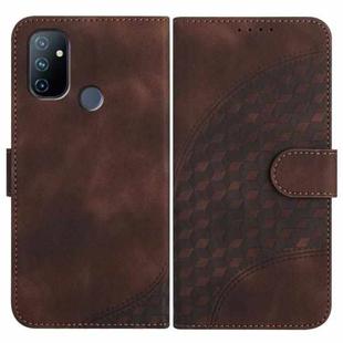 For OnePlus Nord N100 4G YX0060 Elephant Head Embossed Phone Leather Case with Lanyard(Coffee)