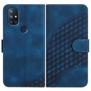 For OnePlus Nord N10 5G YX0060 Elephant Head Embossed Phone Leather Case with Lanyard(Royal Blue)