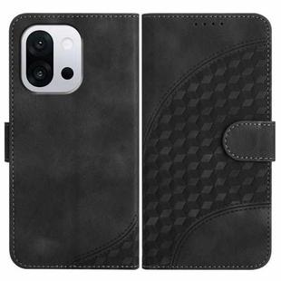 For OnePlus 13T Elephant Head Embossed Phone Leather Case with Lanyard(Black)