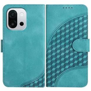 For OnePlus 13T Elephant Head Embossed Phone Leather Case with Lanyard(Light Blue)