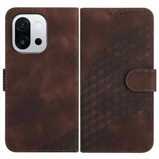 For OnePlus 13T Elephant Head Embossed Phone Leather Case with Lanyard(Coffee)