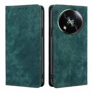 For Itel RS4 4G RFID Anti-theft Brush Magnetic Leather Phone Case(Green)