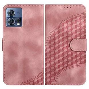 For Motorola Moto S30 Pro 5G/Edge 30 Fusion 5G YX0060 Elephant Head Embossed Phone Leather Case with Lanyard(Pink)