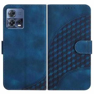 For Motorola Moto S30 Pro 5G/Edge 30 Fusion 5G YX0060 Elephant Head Embossed Phone Leather Case with Lanyard(Royal Blue)