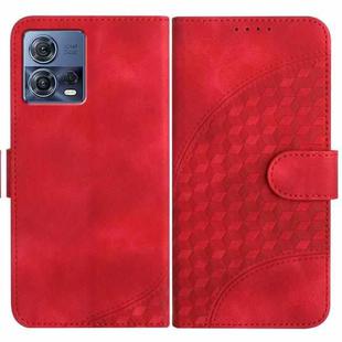 For Motorola Moto S30 Pro 5G/Edge 30 Fusion 5G YX0060 Elephant Head Embossed Phone Leather Case with Lanyard(Red)