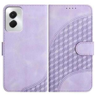 For Motorola Moto G Power 5G 2024 YX0060 Elephant Head Embossed Phone Leather Case with Lanyard(Light Purple)