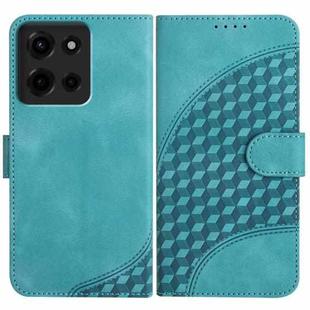 For Motorola Moto G 2025 Elephant Head Embossed Phone Leather Case with Lanyard(Light Blue)