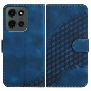 For Motorola Moto G Stylus 5G 2025 Elephant Head Embossed Phone Leather Case with Lanyard(Royal Blue)