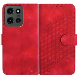 For Motorola Moto G Stylus 5G 2025 Elephant Head Embossed Phone Leather Case with Lanyard(Red)