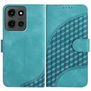 For Motorola Moto G Stylus 5G 2025 Elephant Head Embossed Phone Leather Case with Lanyard(Light Blue)