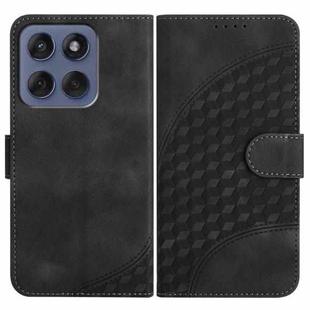 For Motorola Edge 60 Fusion / Edge 5G 2025 Elephant Head Embossed Phone Leather Case with Lanyard(Black)