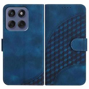 For Motorola Edge 60 Fusion / Edge 5G 2025 Elephant Head Embossed Phone Leather Case with Lanyard(Royal Blue)