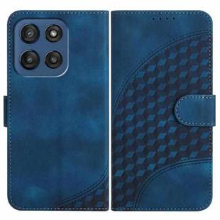 For Motorola Edge 60 Elephant Head Embossed Phone Leather Case with Lanyard(Royal Blue)