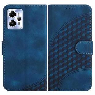 For Motorola Moto G23 Elephant Head Embossed Phone Leather Case with Lanyard(Royal Blue)