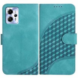 For Motorola Moto G23 Elephant Head Embossed Phone Leather Case with Lanyard(Light Blue)