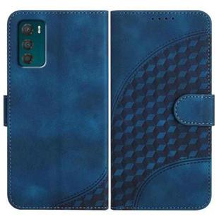 For Motorola Moto G42 Elephant Head Embossed Phone Leather Case with Lanyard(Royal Blue)