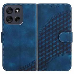 For Motorola Moto G56 5G Elephant Head Embossed Phone Leather Case with Lanyard(Royal Blue)